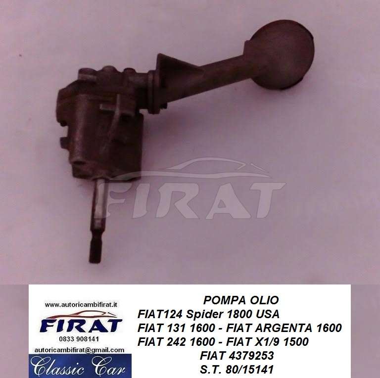 POMPA OLIO FIAT 124 131 242 X1/9 4379253